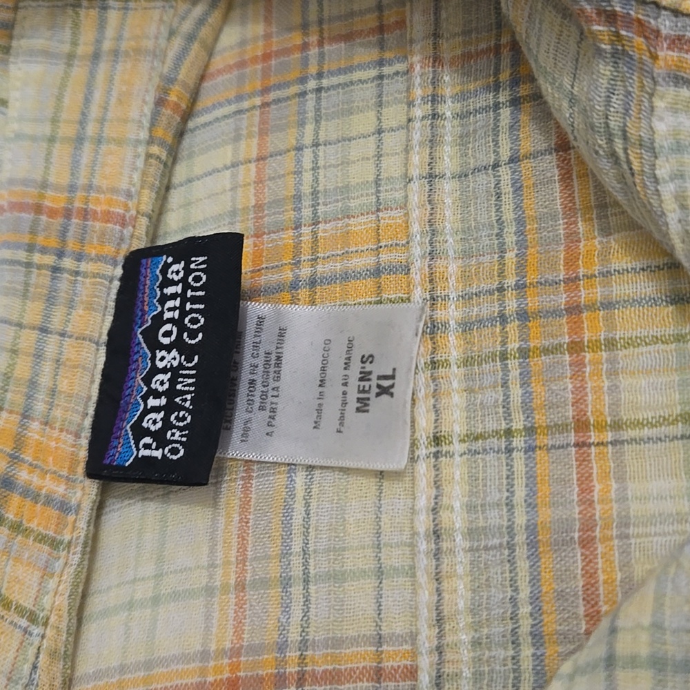 Patagonia Organic Cotton Plaid Shirt Size Xl - Picture 2 of 5